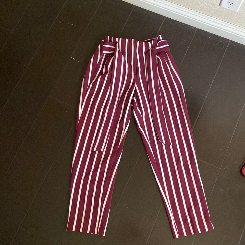 STRIPPED TROUSERS WITH POCKETS